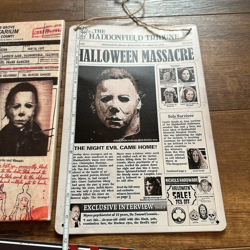 Haddonfield Halloween Metal Signs Set - Picture 4 of 8